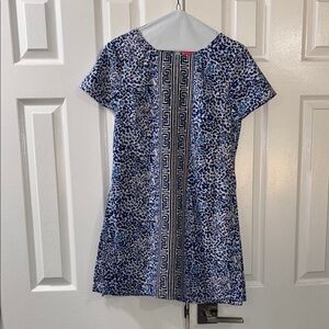 Lilly Pulitzer Blue and White Animal Print Romper Size 4